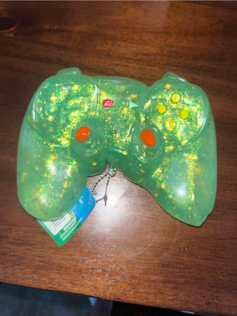 Green Glitter Game Controller squishy Toy